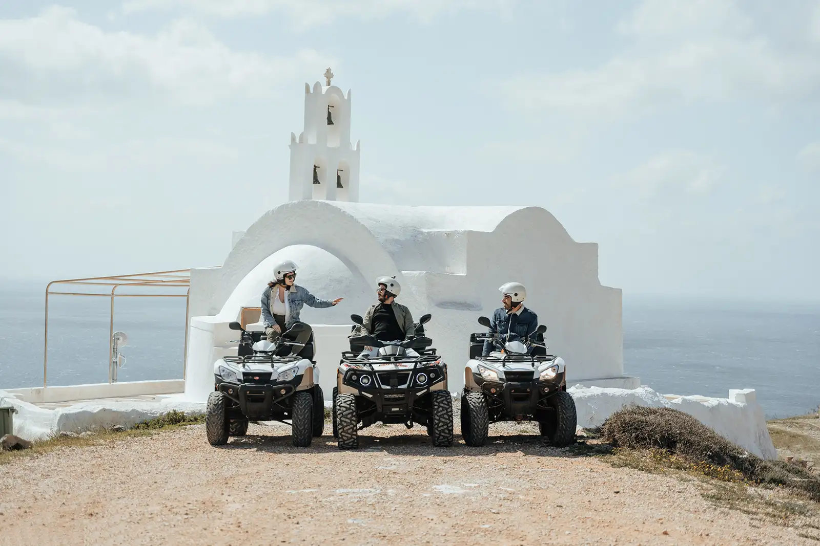 How to get around Santorini without a car with ATV buggy or scooter rental